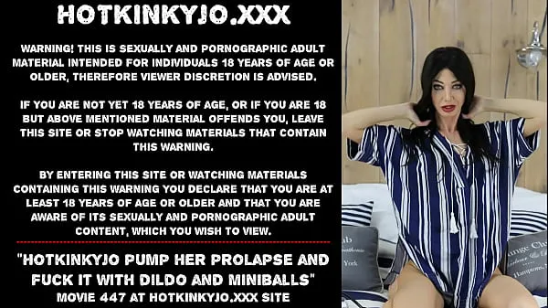XXX Hotkinkyjo pump her prolapse and fuck it outside with dildo and miniballs top Videos
