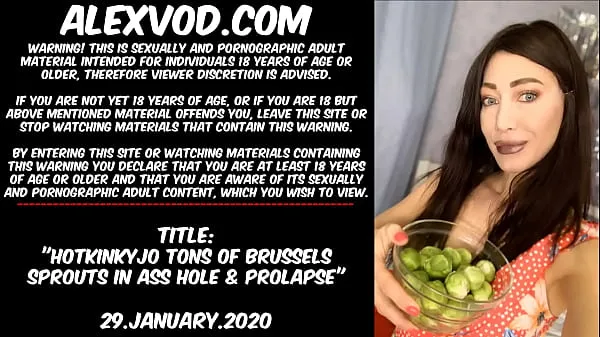 XXX Hotkinkyjo tons of brussels sprouts in ass hole & prolapse top Videos