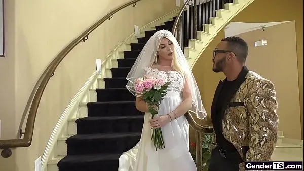 XXX La tettona sposa Aubrey Kate si sta duro con il suo wedding planner, alza il vestito e gli fa succhiare il cazzo duro e lei cavalca il cazzovideo principali