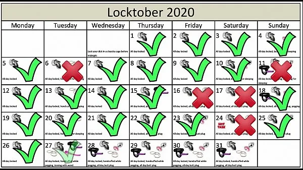 XXX Locktober 2020 - Les tâches que chaque esclave de chasteté approprié devrait effectuer ce mois de l'année. Vous devez suivre toutes les tâches de manière cohérente. Vous ne devez sauter aucune tâch meilleures vidéos