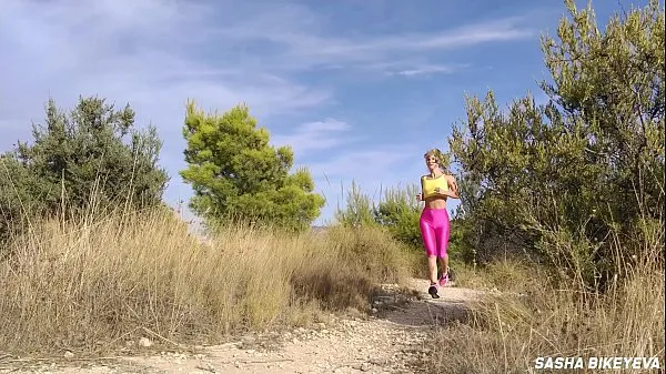 XXX Cute sports girl in pink spandex leggings goes in for sports, gets turned on and fingering pussy to squirting orgasm in leggings. Outdoor masturbation top Videos