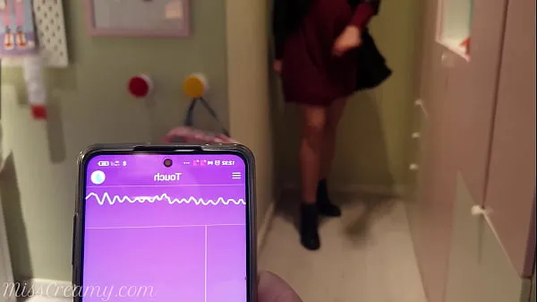 XXX Public Remote Vibrator In the Mall - I control the pussy with lush - MissCreamy topvideo's
